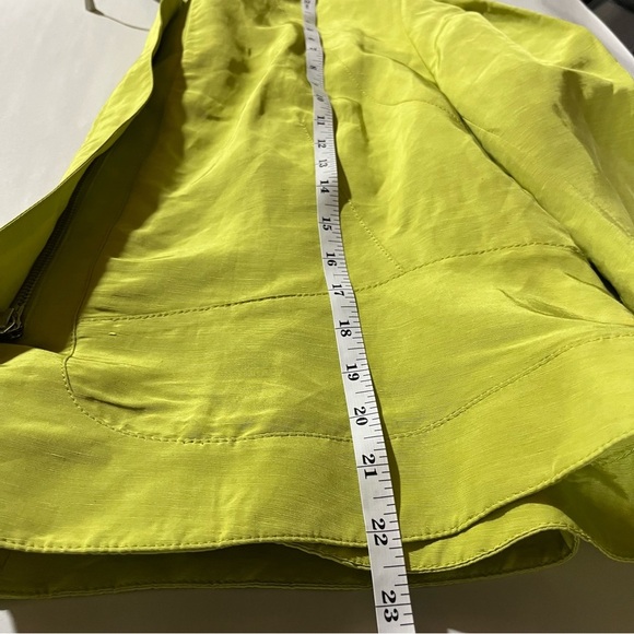 Lafayette 148 Stylish Chartreuse Women's Linen Blend Jacket - Picture 13 of 14